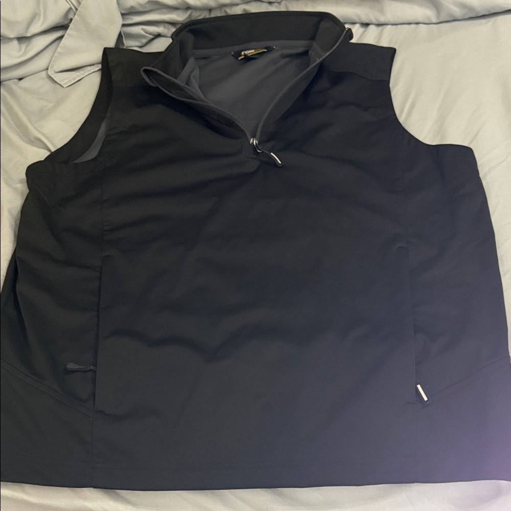 Men's Black Zip-Up Vest